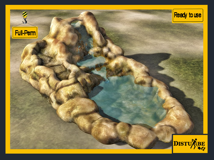 Second Life Marketplace DisturbeD Garden Waterfall FULL PERM MESH